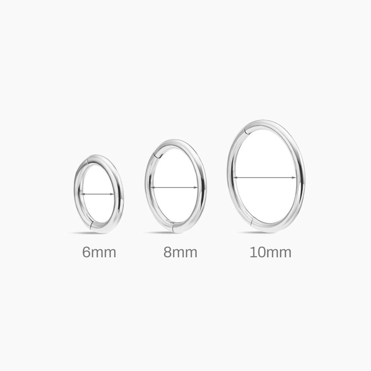 14K White Gold Seamless Hoop · Clicker Design