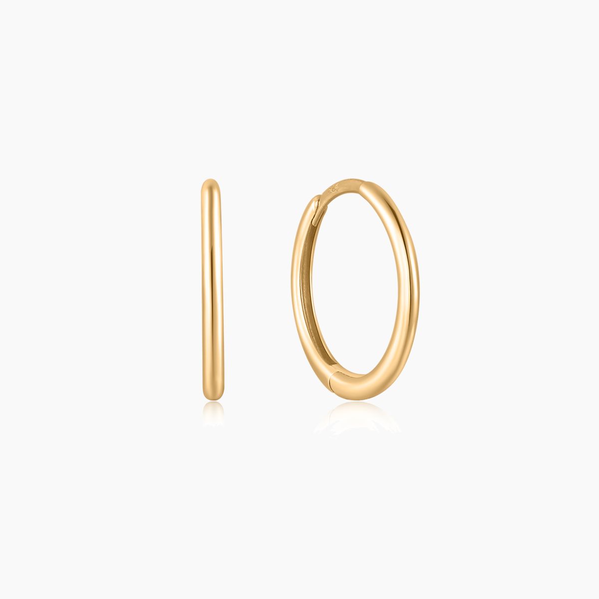 Aro minimalista de oro amarillo macizo de 14 quilates