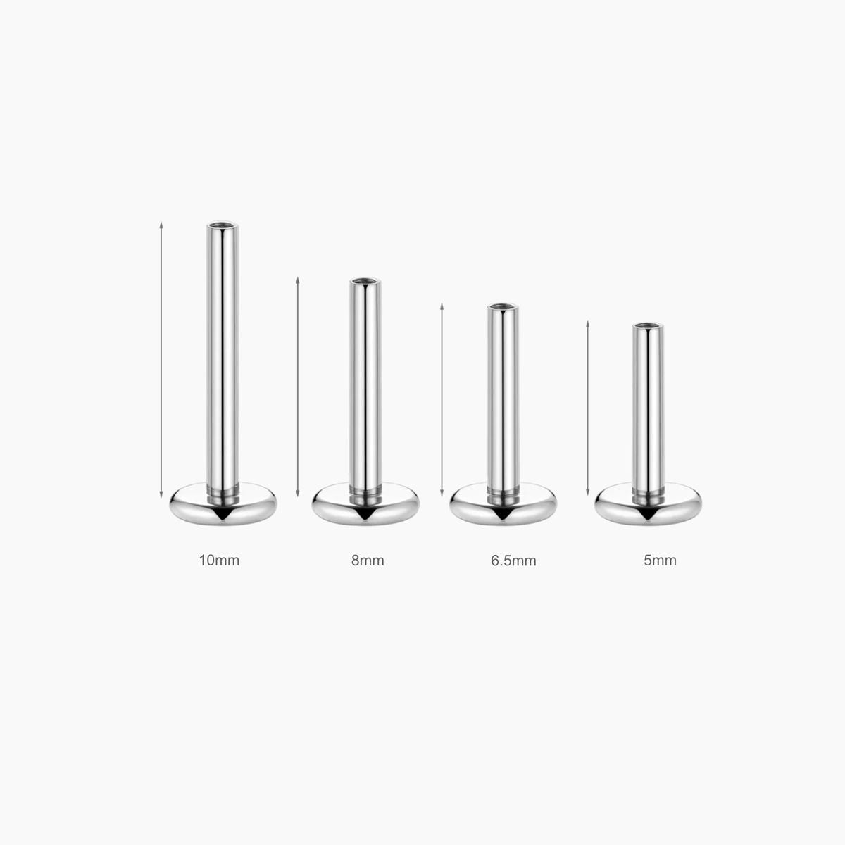 Titanium Post - Implant-Grade Titanium Internally Threaded Flat Back